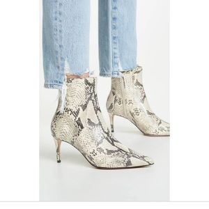 Schultz Bette snakeskin ankle booties